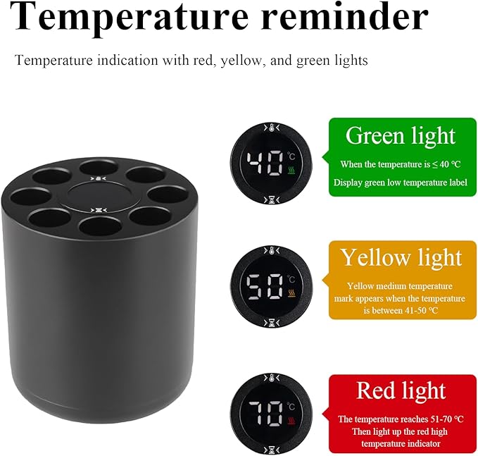 Calefactor Eléctrico Convector con Termostato Ajustable 40-70°C y Temporizador miniatura 8