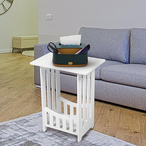 Miniatura 6 de Mesita de noche pequeña, mesita de noche blanca, mesa auxiliar para dormitorio, mesa auxiliar de café, mini mesa decorativa para sala de estar,
