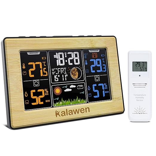 Kalawen Weather Stations Wireless Indoor Outdoor Weather