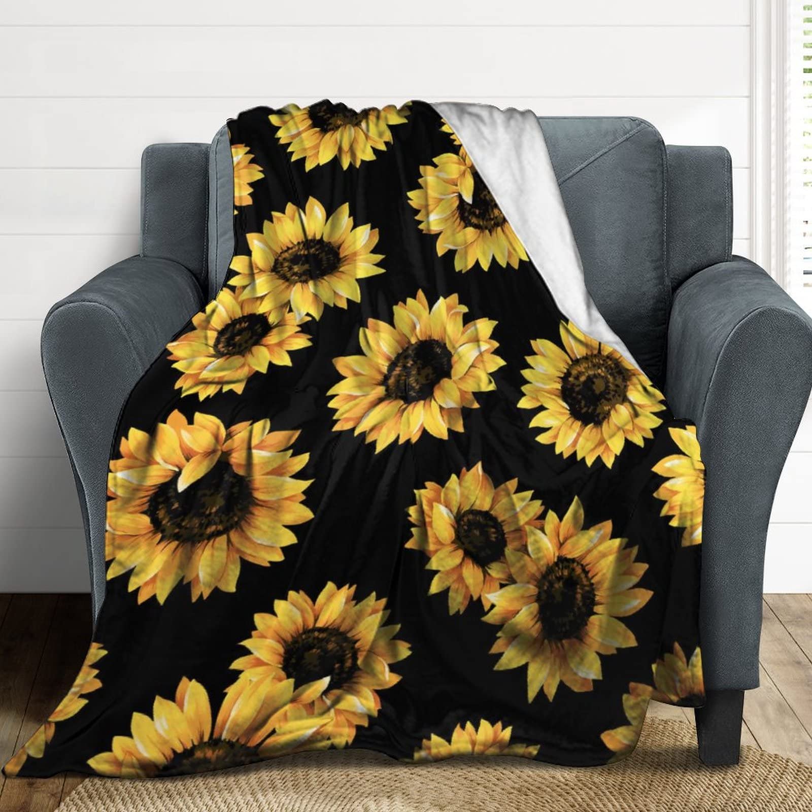 Sonnenblumen-Decke Aus Weichem Flanell – Kuschelig, Leicht & Als Geschenk Ideal