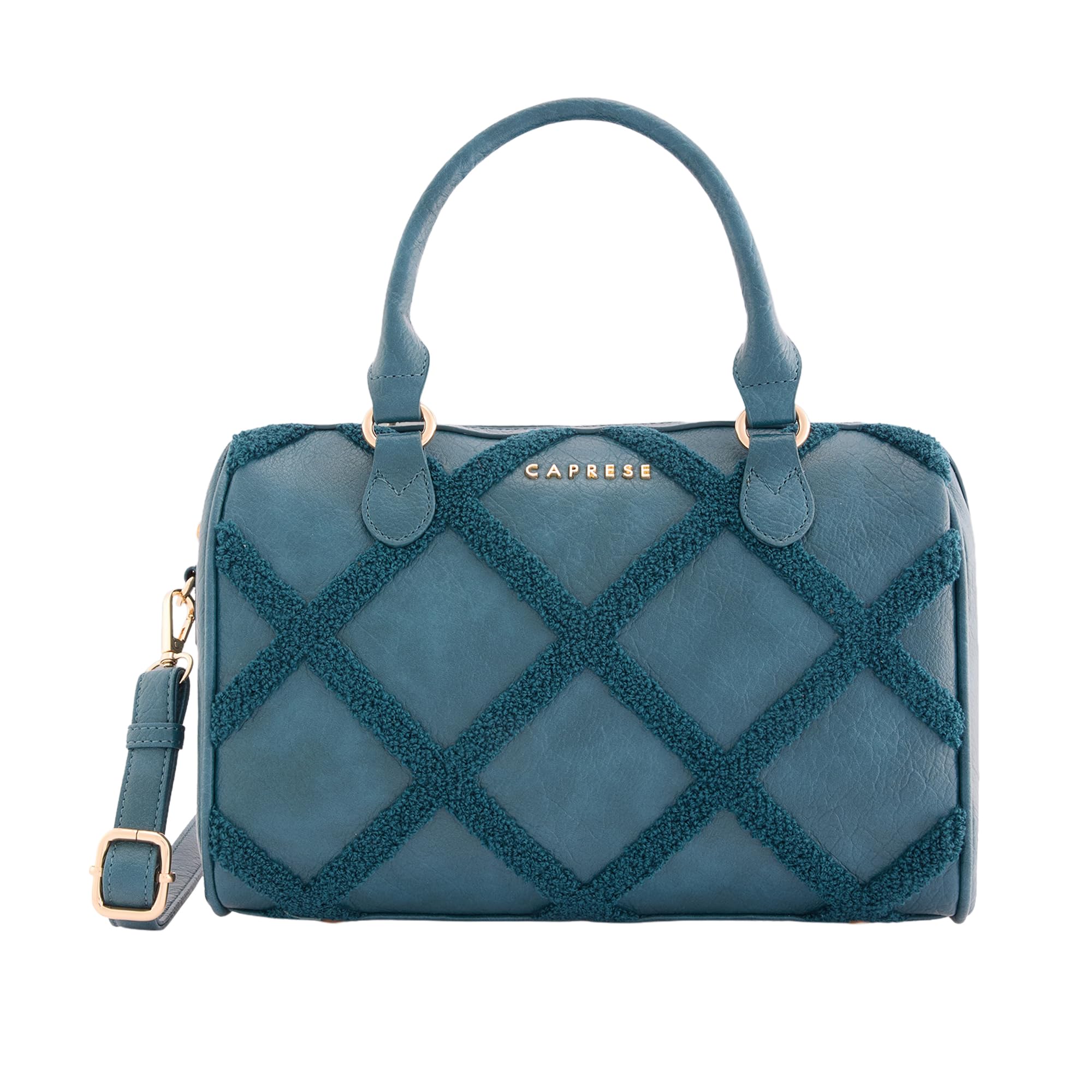 Athena Medium Chenille Embroidery Satchel Bag for Women | Multi-Compartment Shoulder & Crossbody Bag with Adjustable & Detachable Strap | Perfect for Office & Travel-image-9