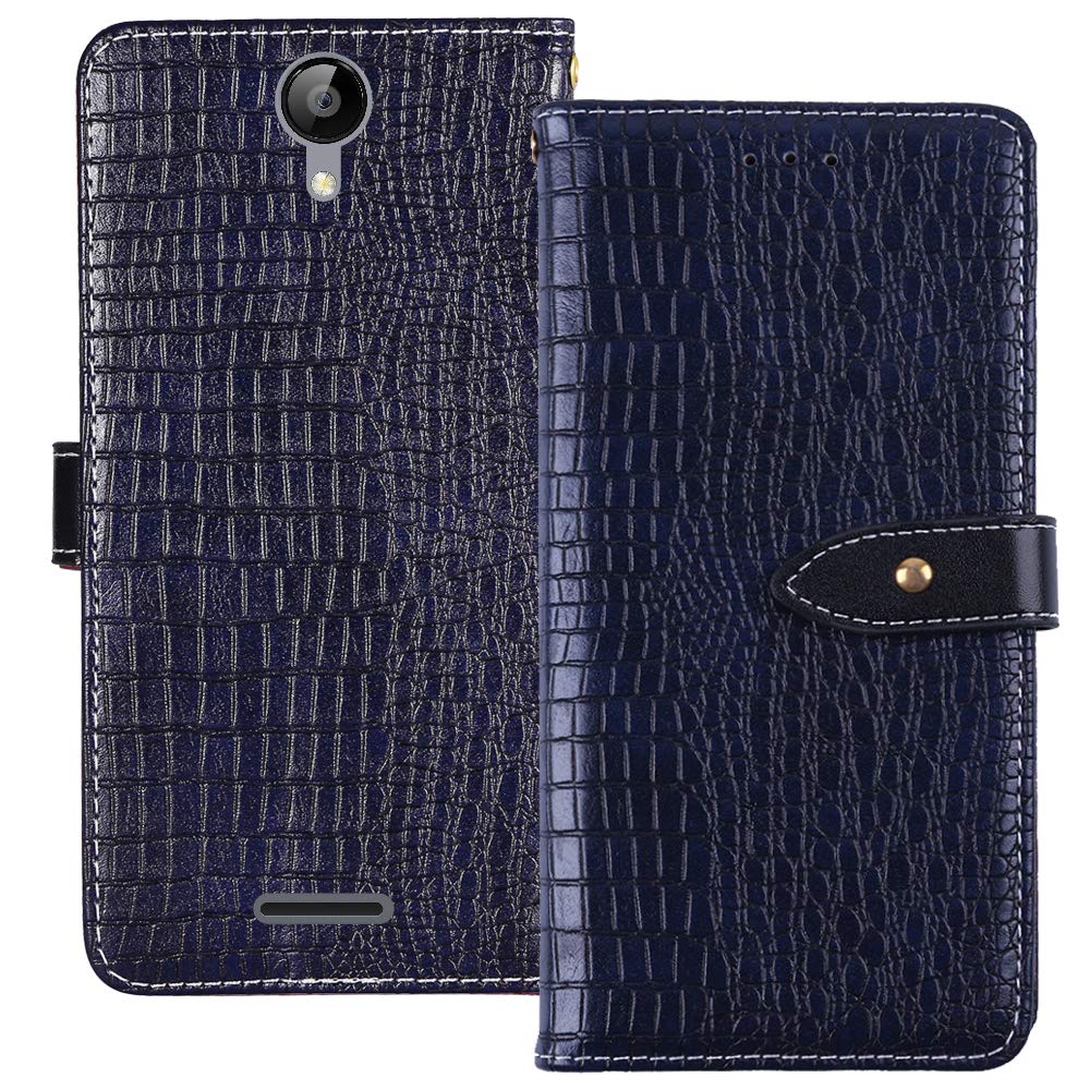 YLYTShockproof - Blue Flip Leather Luxury Cover With Stand Wallet Case For iVooMi IV 505 Me5 Pouch With Card Slots Skin