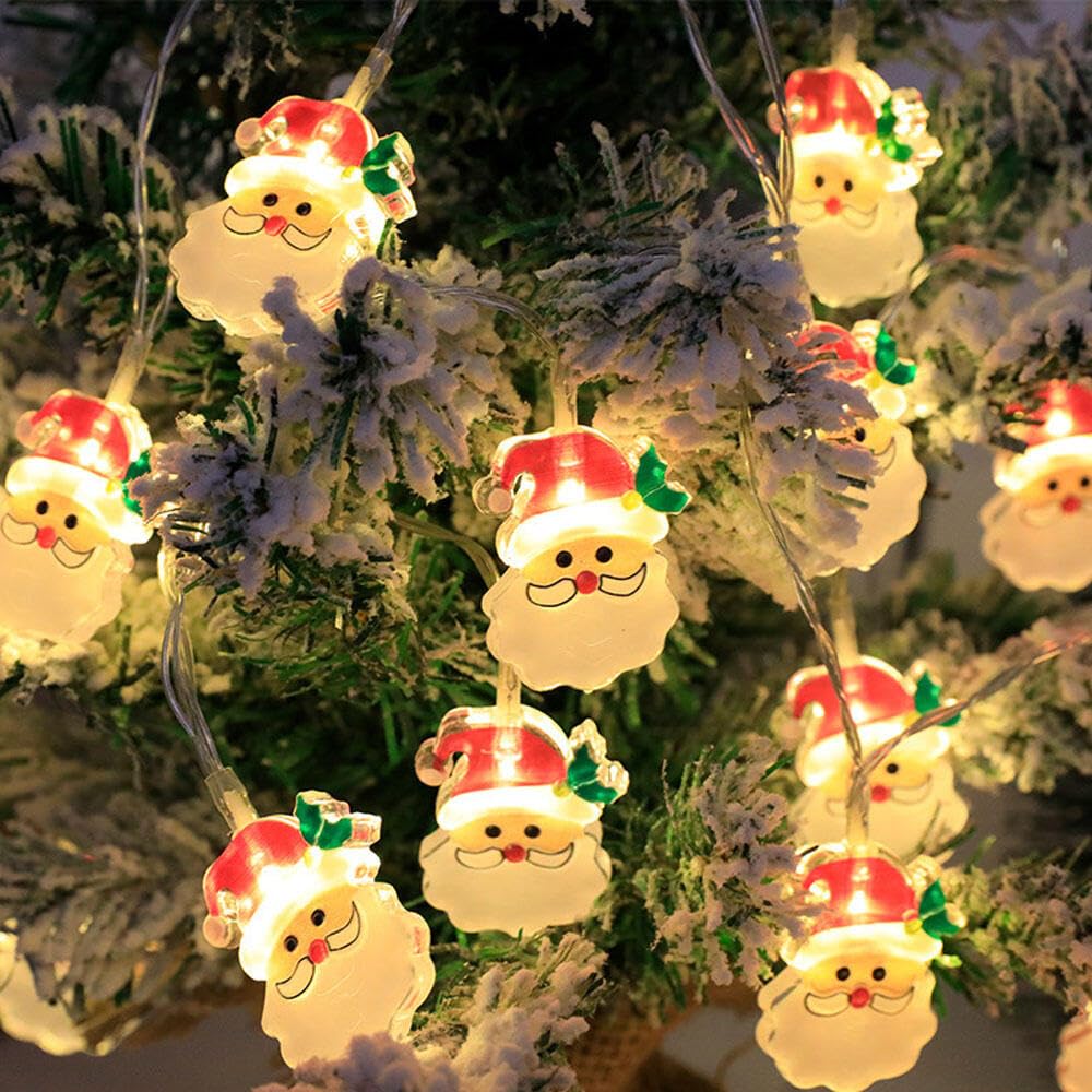 GoodernChristmas Decorations String Light,Xmas 3 Meter 20 LEDs Indoor Outdoor String Lights Ornaments Christmas Tree Decor Pendant Night Lamp Backdrop Adorn Lights for Xmas Party Home Decor-A