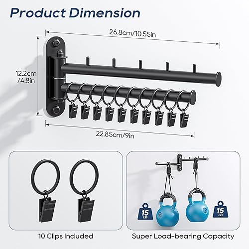 Miniatura 3 de Estante de secado montado en la pared - 1 paquete