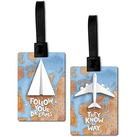 Étiquette à Bagage Inspirante "Follow Your Dreams" - Faux Cuir - Gift Base