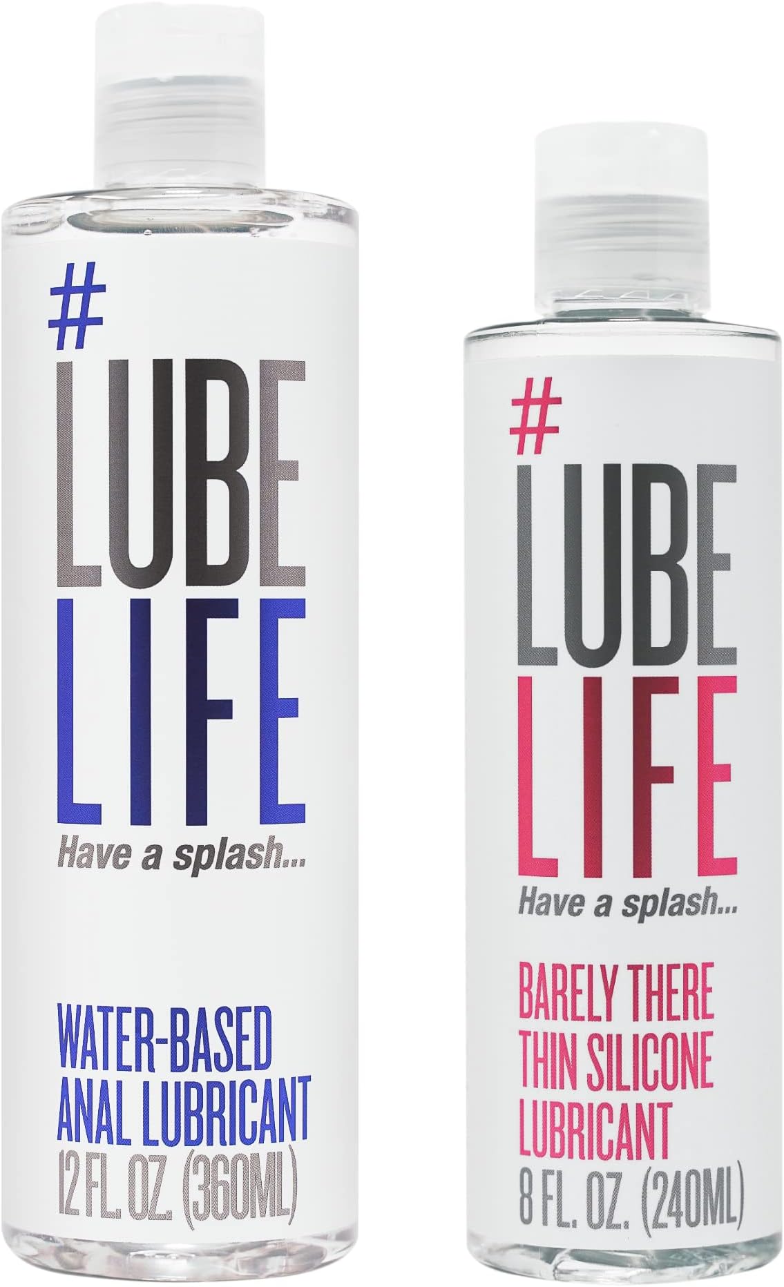 LubeLife Access Bundle, Barely There Thin Silicone Lubricant and Water-Based Anal Lubricant, Paired Perfectly for All Bedroom Fun, for Men, Women and Couples, 12 Fl Oz