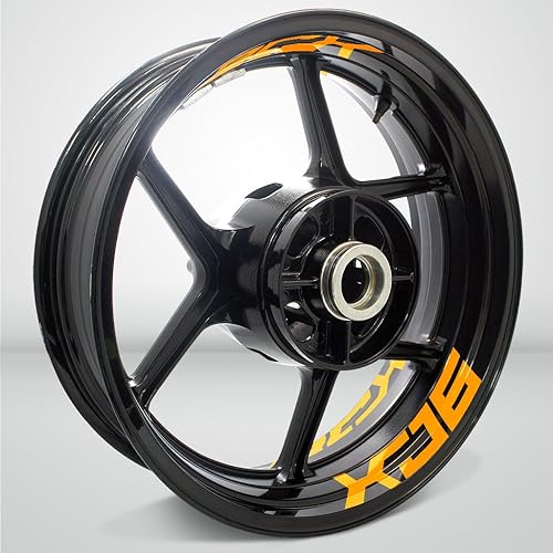 Miniatura 8 de Pegatina para llanta interior de motocicleta Yamaha XJ6, Amarillo brillante