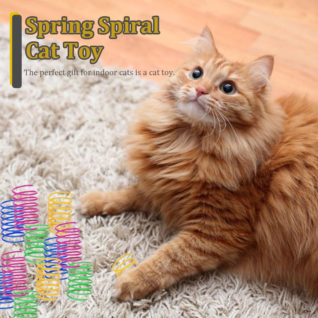 Jouet Ressorts Chat,16 Pcs Ressort Jouet Chat, Jouet Ressort pour Chat, Jouets Chat, Chat Ressort en Spirale en Plastique Jouet