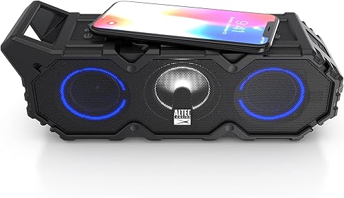 Miniatura 2 de Altec Lansing LifeJacket XL Jolt con luces, cargador inalámbrico Qi integrado, impermeable, a prueba de nieve, a prueba de golpes y flota en el