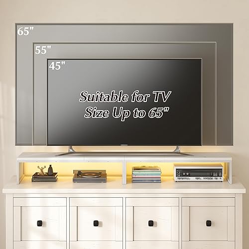 Miniatura 7 de EnHomee Soporte para monitor de computadora de 55.2 pulgadas, estante de escritorio para 3 monitores de 23 pulgadas, computadora portátil, PC,