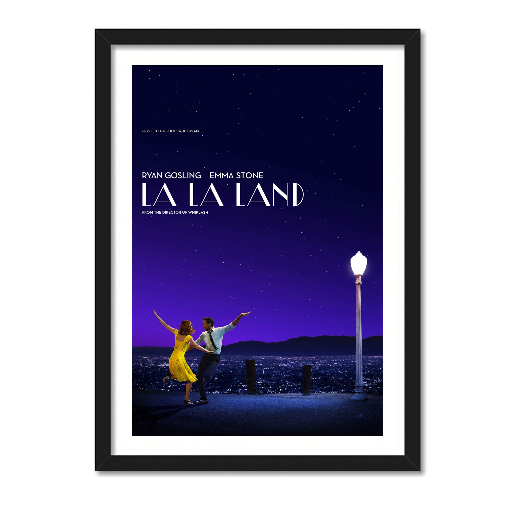 gray wall - Hollywood Poster Frame La La Land Movie Framed Poster For Room & Office (10 Inch X 13 Inch, Multicolour)