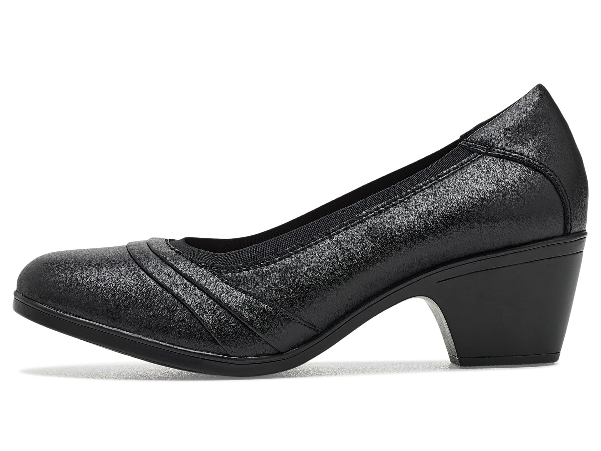 Clarks Emily 2 damskie Gracie, czarna skóra, 5,5