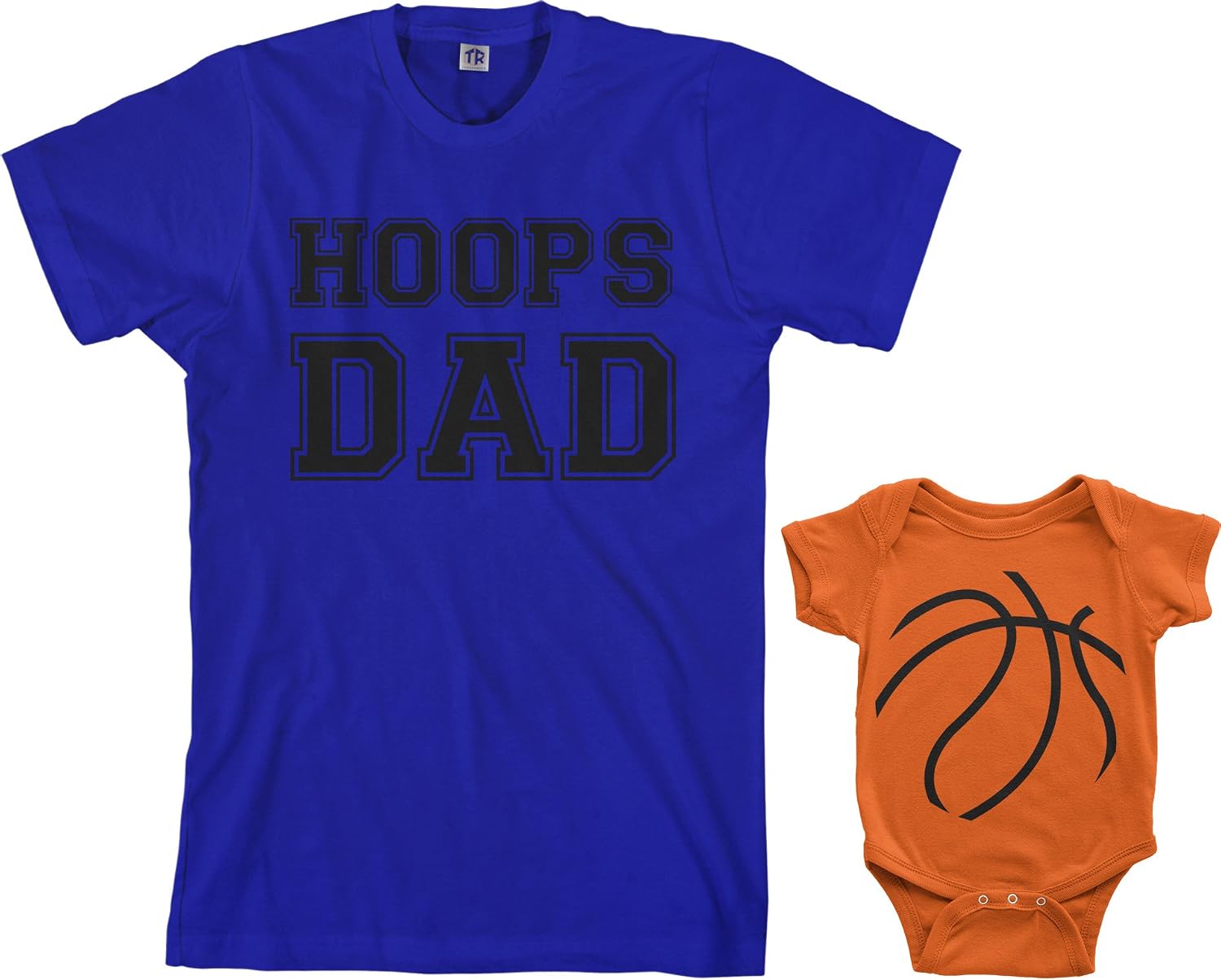 Hoops Dad & Basketball Infant Bodysuit & Men's T-Shirt Matching Set