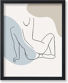 Poster Master Woman Poster - Naked Backside Print - Lady Art - Line Illustration - Drawing Design - Modern Creation - Aesthetic Piece - Living Room or Bedroom Decor - 8x10 UNFRAMED Wall Decor