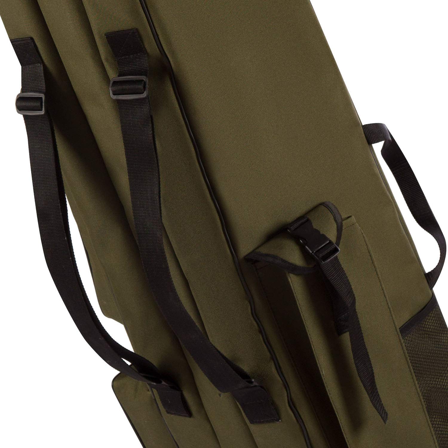 Ferocity Premium Angeltasche 150 cm Rutentasche Rutenfutteral Angelkoffer 3 Kammer Made in EU mit Fischmuster [023]