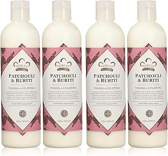 Nubian Heritage Body Lotion with Shea Butter and Rose Hips Lotion PATCHOULI & BURITI,13 fl oz - Pack of 4