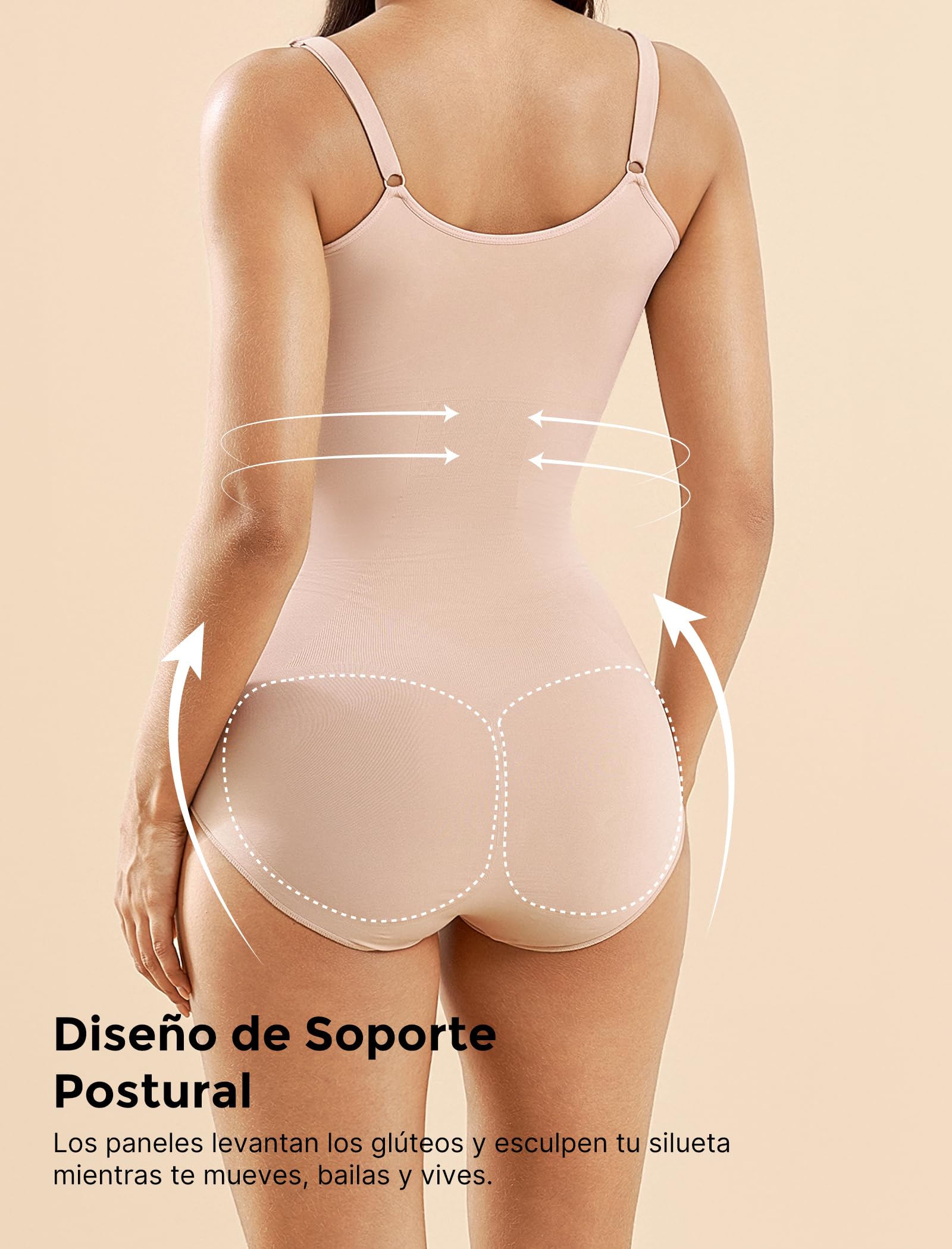 momcozy Body Reductor Mujer Invisible, Faja Reductora Adelgazante Control de Abdomen con Clips de Lactancia, Shapewear Bodysuit sin Costuras para Postparto & Uso Diario