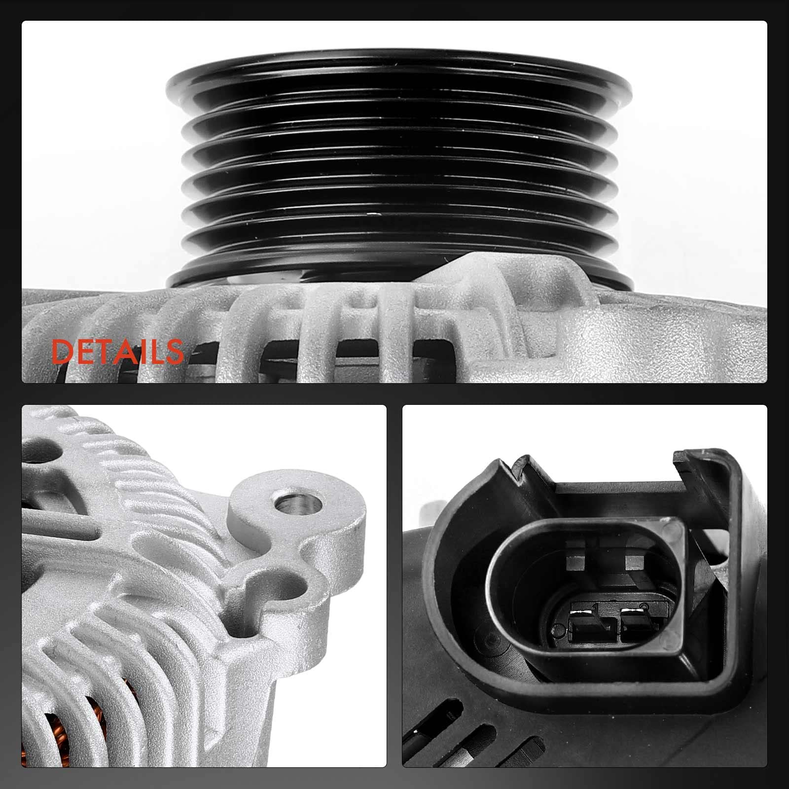 Frankberg Alternador Alternador con Polea de Rueda Libre Compatible con T.o.u.a.r.e.g 7L6 7L7 7LA 3.0L Q7 4LB 3.0L A6 Avant 4F5 3.0L A6 4F2 3.0L A6 Avant 4F5 2.7L Replace# 06C903016J