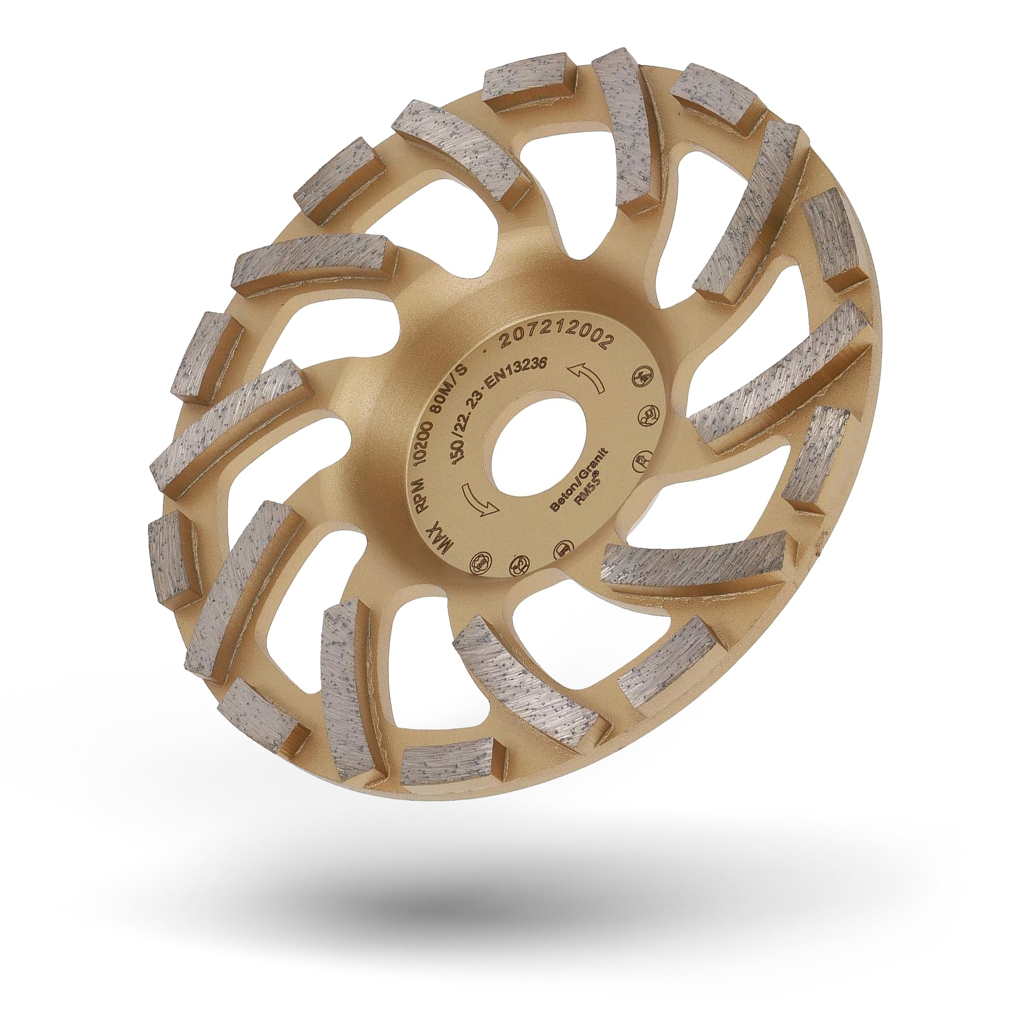 PRODIAMANT diamant slijpschijf 180 mm x 22,2 mm Turbo ST91 diamant slijpschijf asfalt afwerkvloer professionele kwaliteit