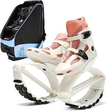 Kangaroo Shoes Kangaroo Jumping Shoes Jump Boots Fitness Jump Training Bounce Shoes Anti-Slip Moon Shoes with Travel BagLarge