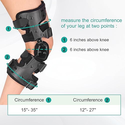 Miniatura 7 de Rodillera OA Unloader para dolor de artritis, osteoartritis, reparación de defectos de cartílago, necrosis avascular, hueso en hueso dolor de