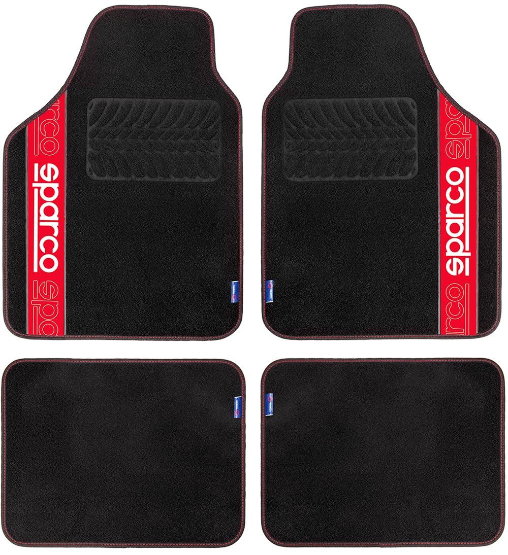 Sparco Carpet F510 Black/Red Carpet