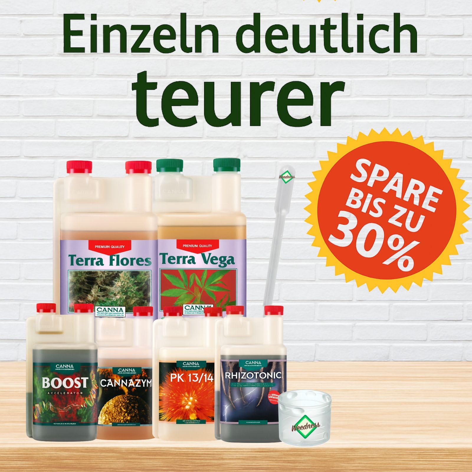 Weedness Canna Dünger Set All-Star Big - Grow Anbau Indoor & Outdoor Tomaten Naturdünger NPK Orchideen Bio Bonsai Organischer