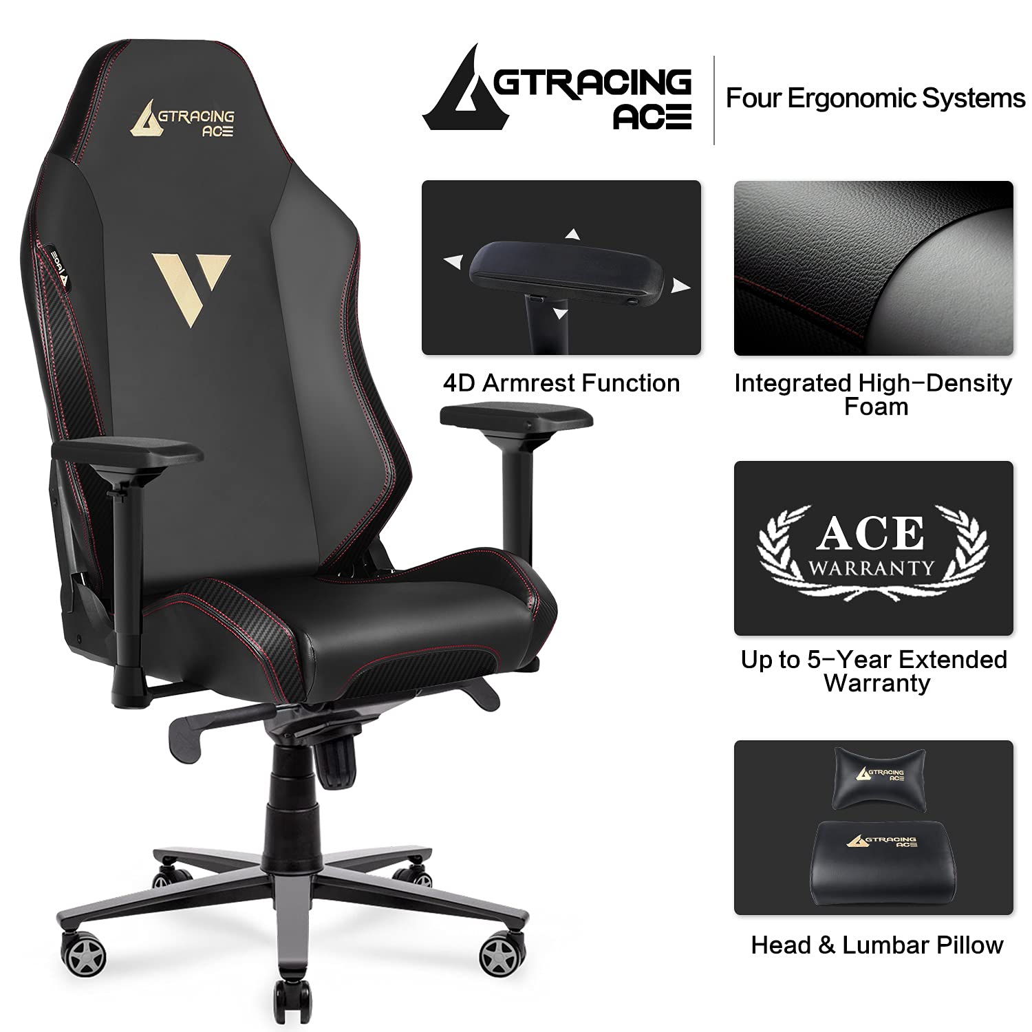 Buy GTRACING Gaming Chair 350 lb Weight Capacity Big and Tall High Back