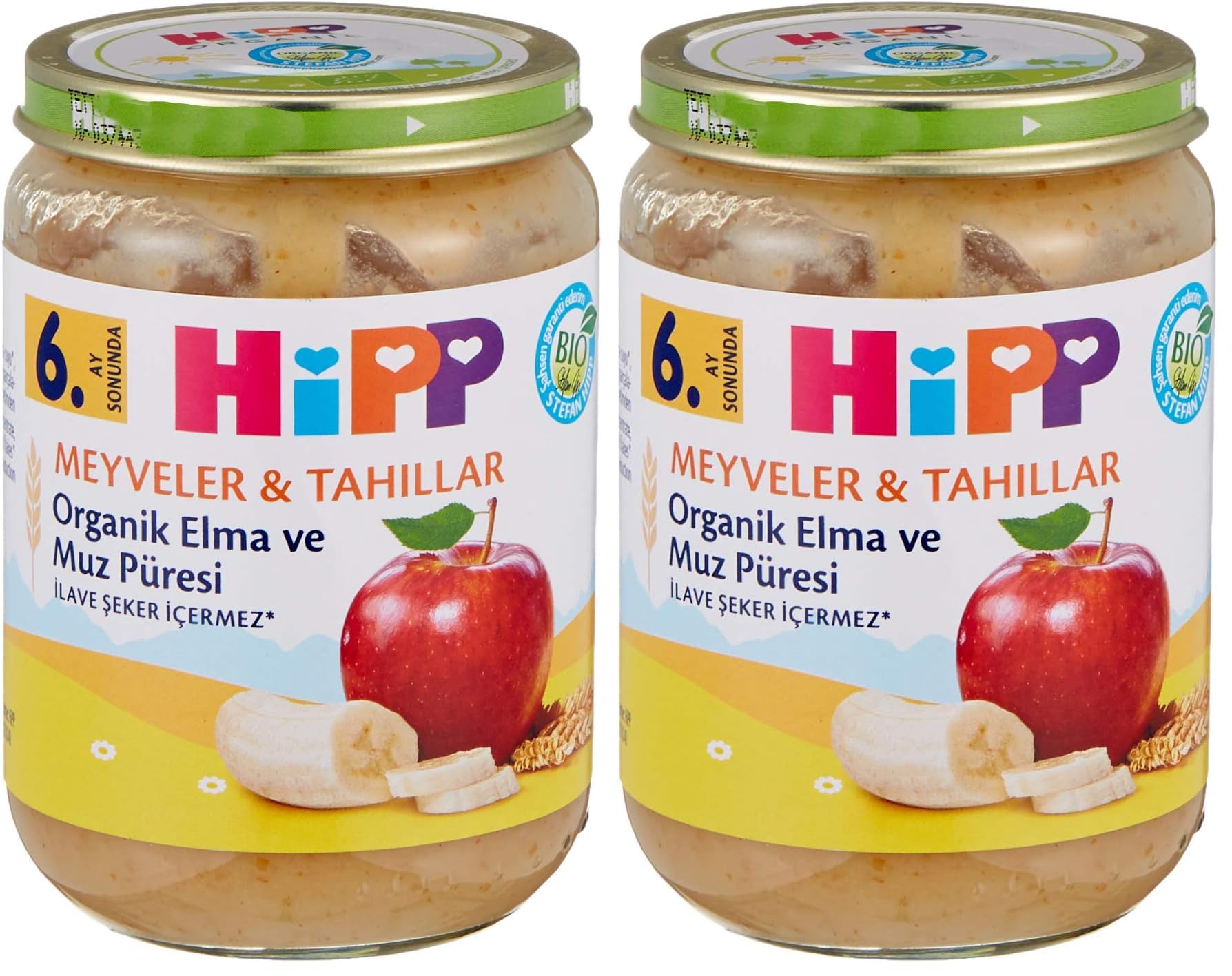 HiPP Organik Elma ve Muz Püresi 190 gr (2 paketi)