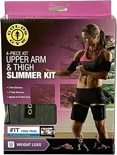 Gold's Gym Upper Arm & Thigh Slimmer Kit (4-piece Kit) "Adjusts to Fit Most Sizes" - Lose Excess Water Weight Fast & Easy