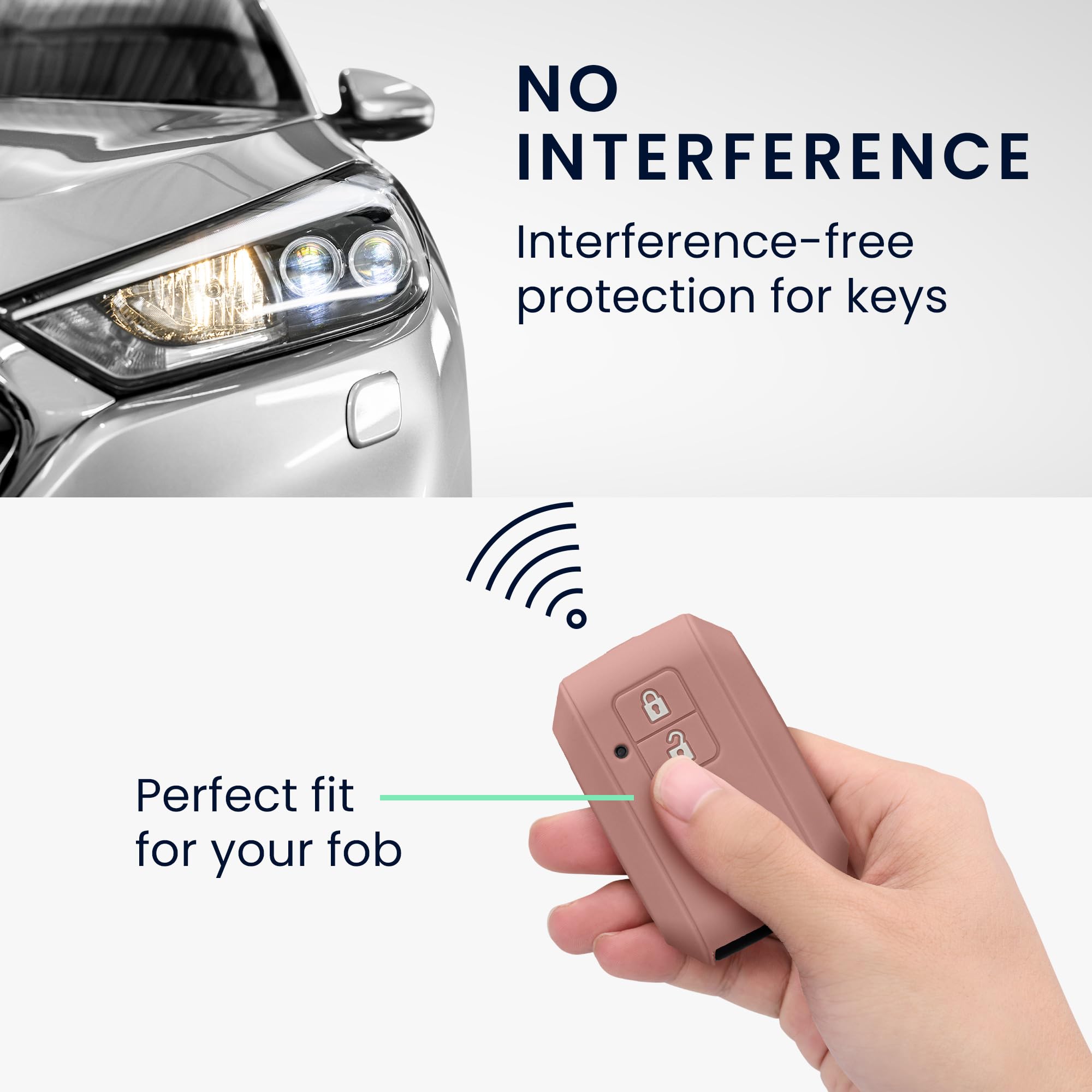kwmobile Silikonowe etui na kluczyki samochodowe, kompatybilne z Suzuki 2 przyciski, Keyless Go - etui na klucze, w kolorze brudnego różu, matowe