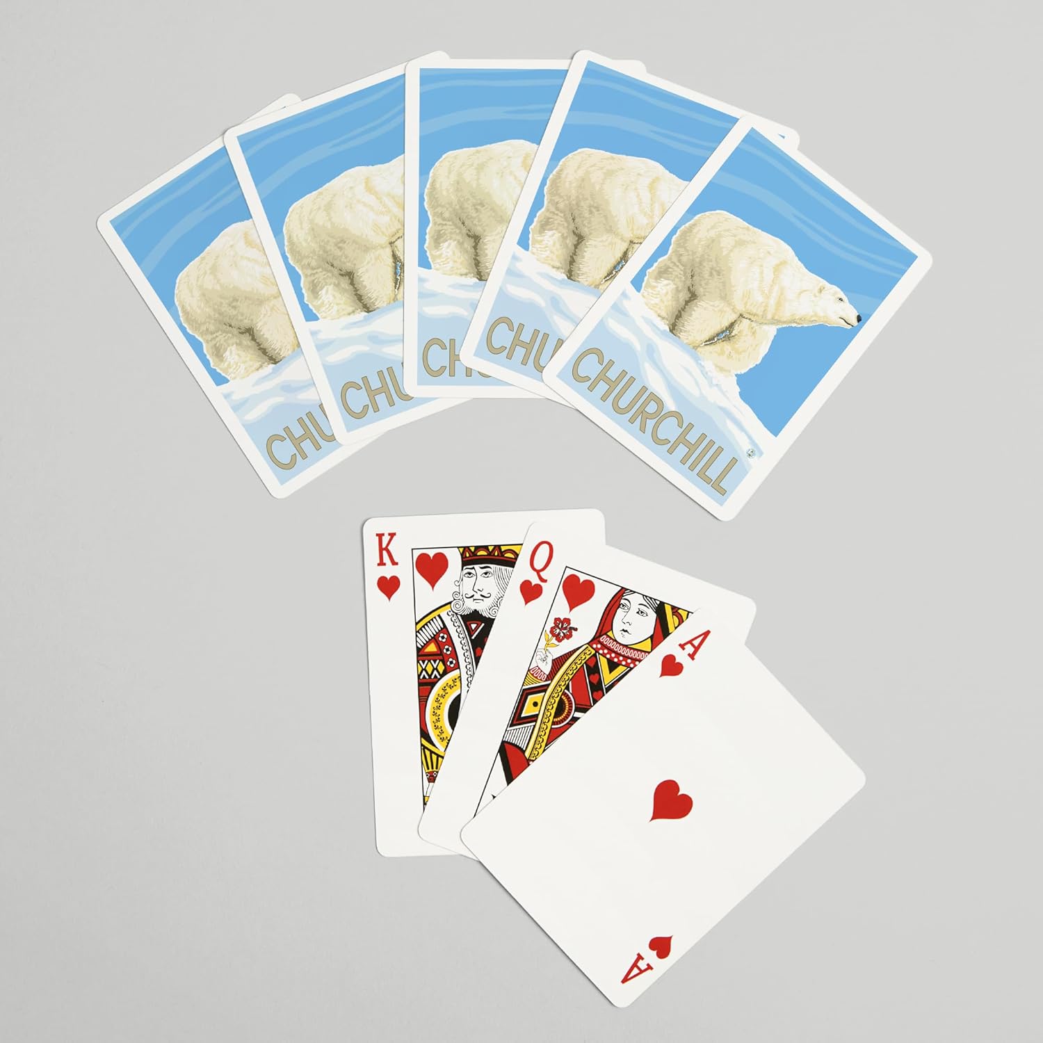 Lantern Press Churchill, Canada, Polar Bear (Front), 52 Playing Cards for Adults, Poker Size Card Deck