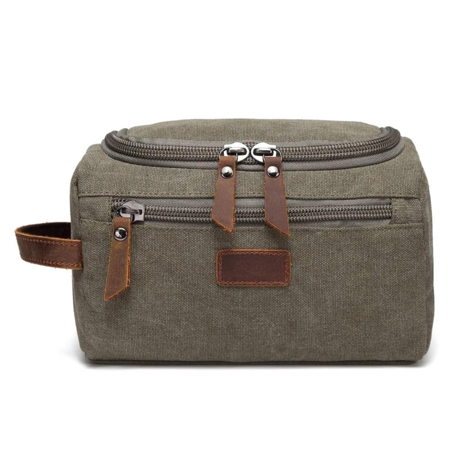 Borsa da toilette da viaggio Borsa da viaggio impermeabile uomo for trucco cosmetico, borsa, in tela, di grandi necessità, custodia toilette maschile(Brown)