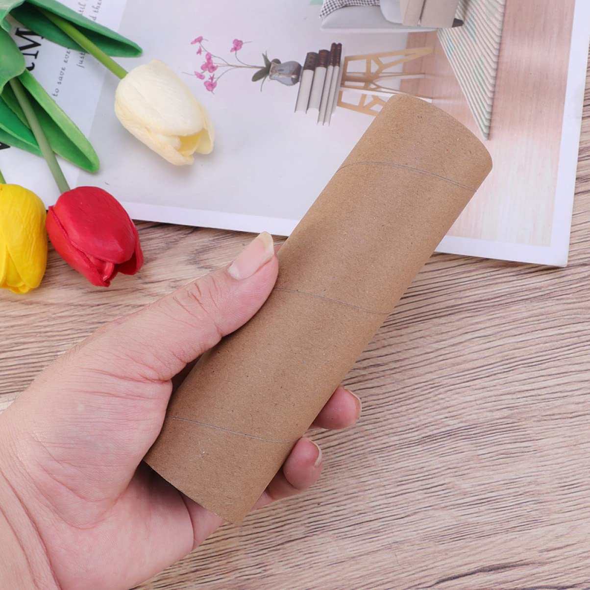 EXCEART 30 Pièces Tubes d'Expédition en Carton Kraft Ronds pour Artisanat et Affiches