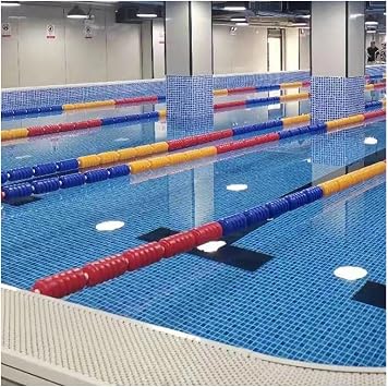 Swimming Pool Safety Divider Rope, Pool Rope with Floating Ball, Inground Pool Water Park Beach Safety Float Line Divider Rope Kits, Nylon/Steel Wire Rope,Rosso-Steel Wire ropes15m Rosso Steel