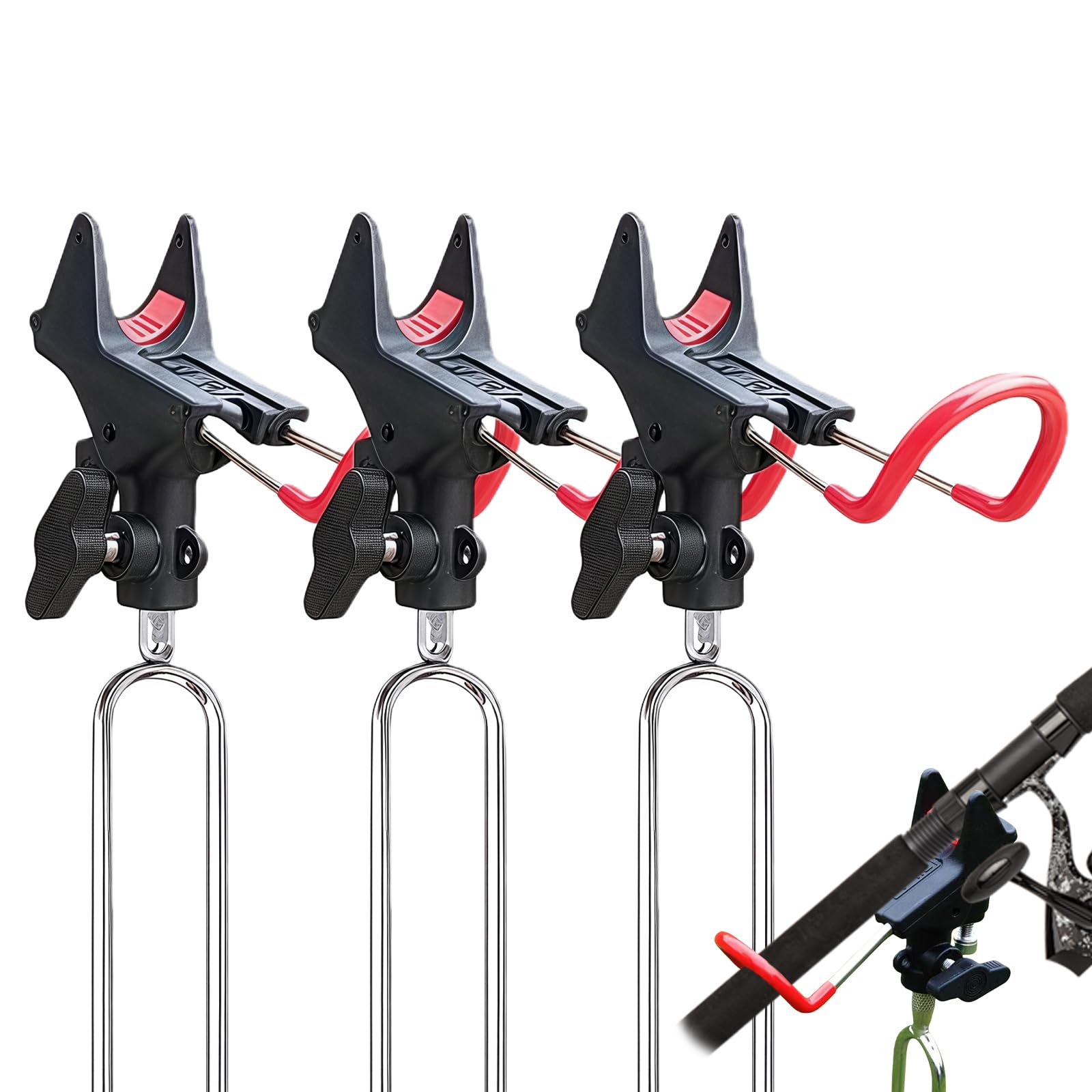 Support canne à pêches pour plage et rivière avec inclinaison rotative pour vos sorties