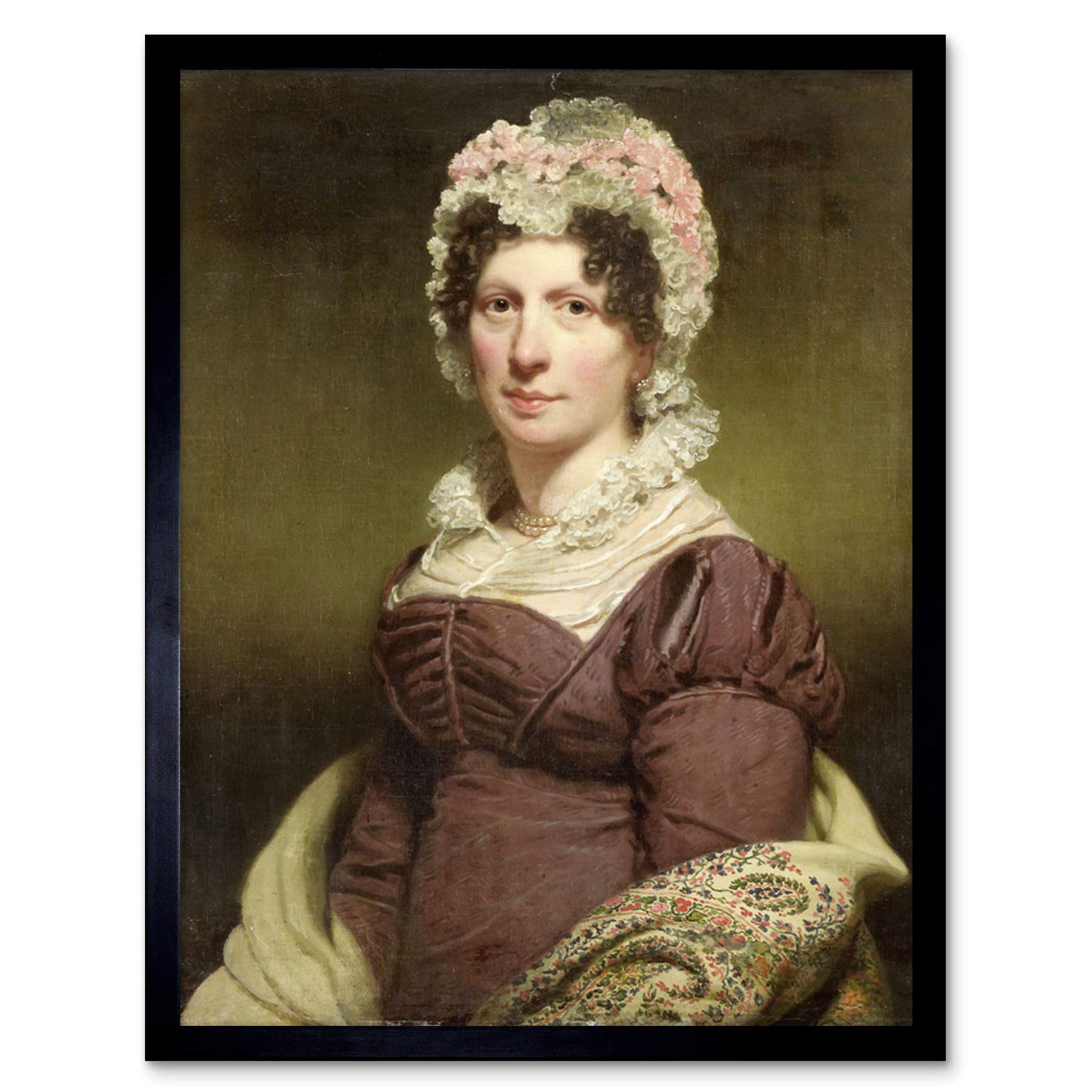 Artery8 Charles Howard Hodges Portrait Of A Woman Painting Art Print Framed Poster Wall Decor 12x16 inch