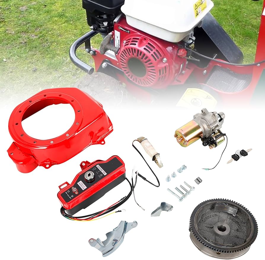 For Honda GX160 5.5HP GX200 6.5HP Electric Start Kit Flywheel Shroud