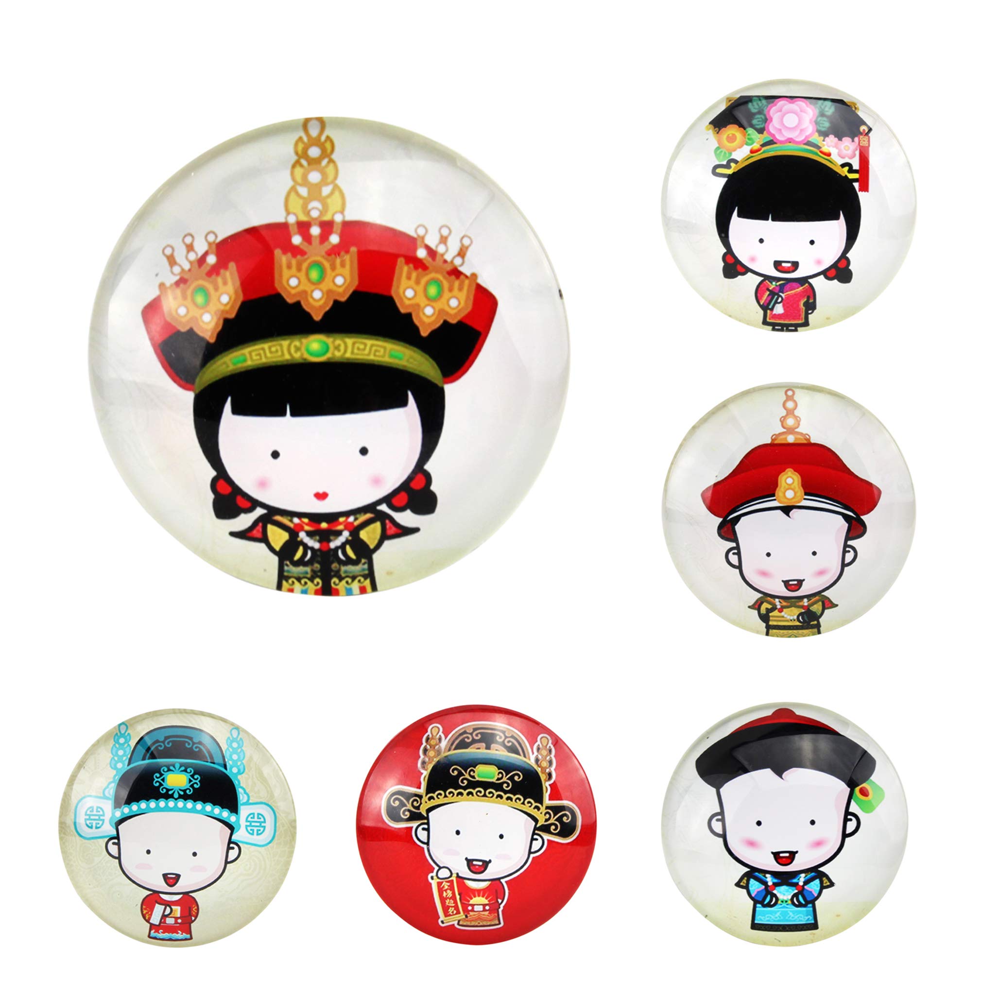 Buy Set of 6 Palace Museum Glass Refrigerator Magnets Fridge Magnet ...