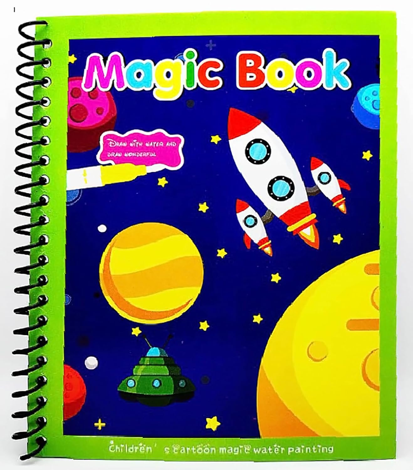 GLUN® Water Magic Book, Magic Doodle Pen, Coloring Doodle Drawing Board Games for Kids, Educational Toy for Growing Kids (Theme 12)