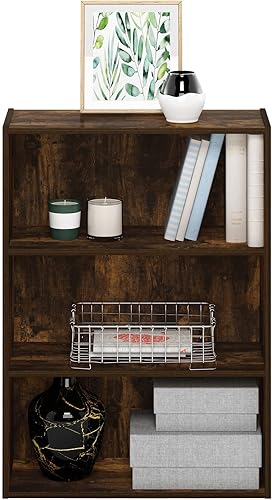 Miniatura 4 de Furinno Pasir - Estantería abierta de 3 niveles, pino ámbar