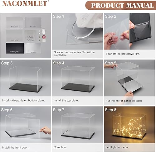 Miniatura 8 de Vitrina de acrílico transparente para Lego Disney Winnie The Pooh 21326, caja de exhibición a prueba de polvo, organizador para proteger figuras de