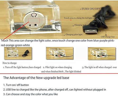 Miniatura 5 de Foto de cristal 2D3D personalizada imagen 3D personalizada en vidrio recuerdo de corazón de cristal grabado con tu imagen (boda, día de la madre,
