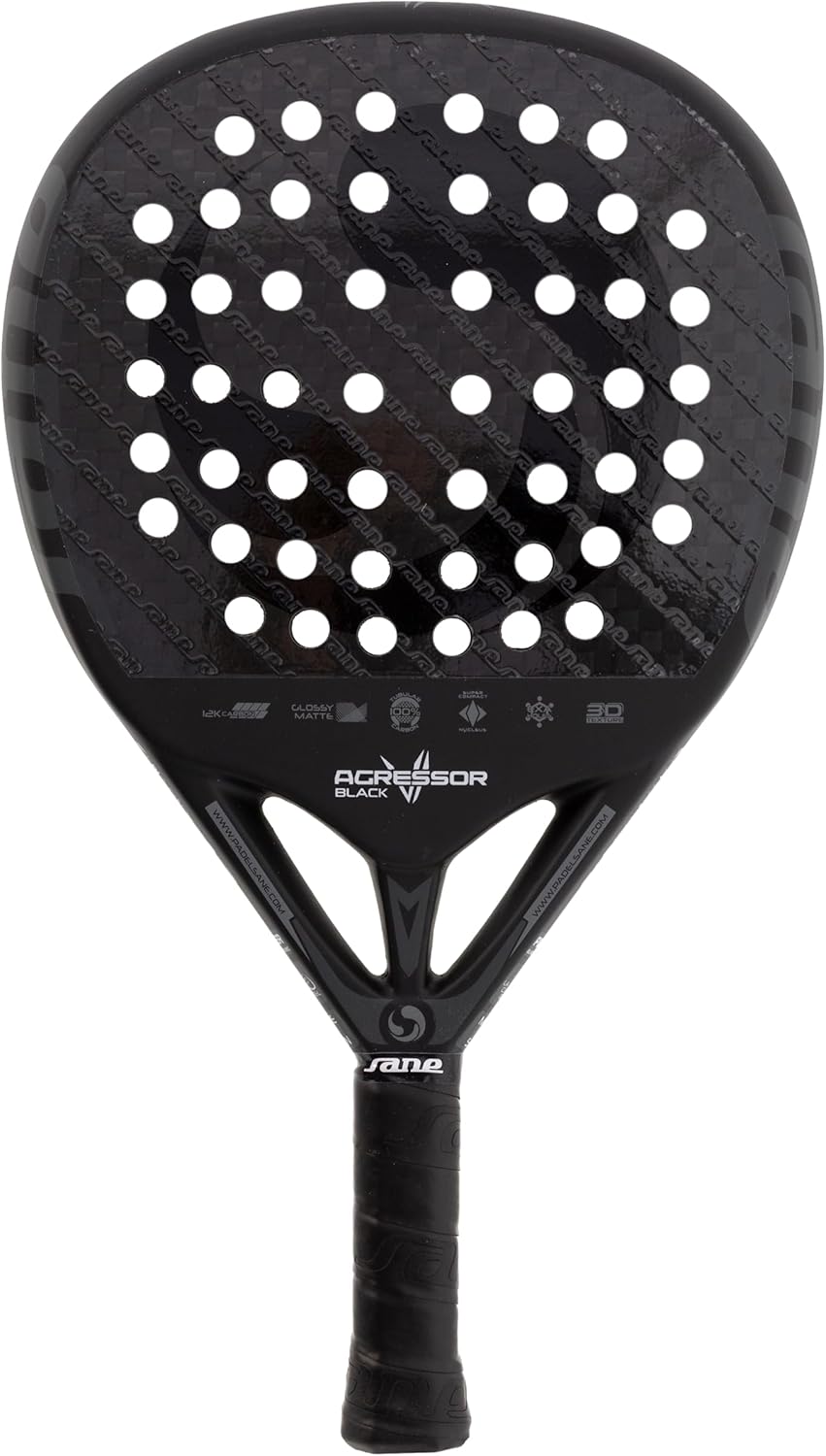 Sane Agressor Vi Black Padel Racquet