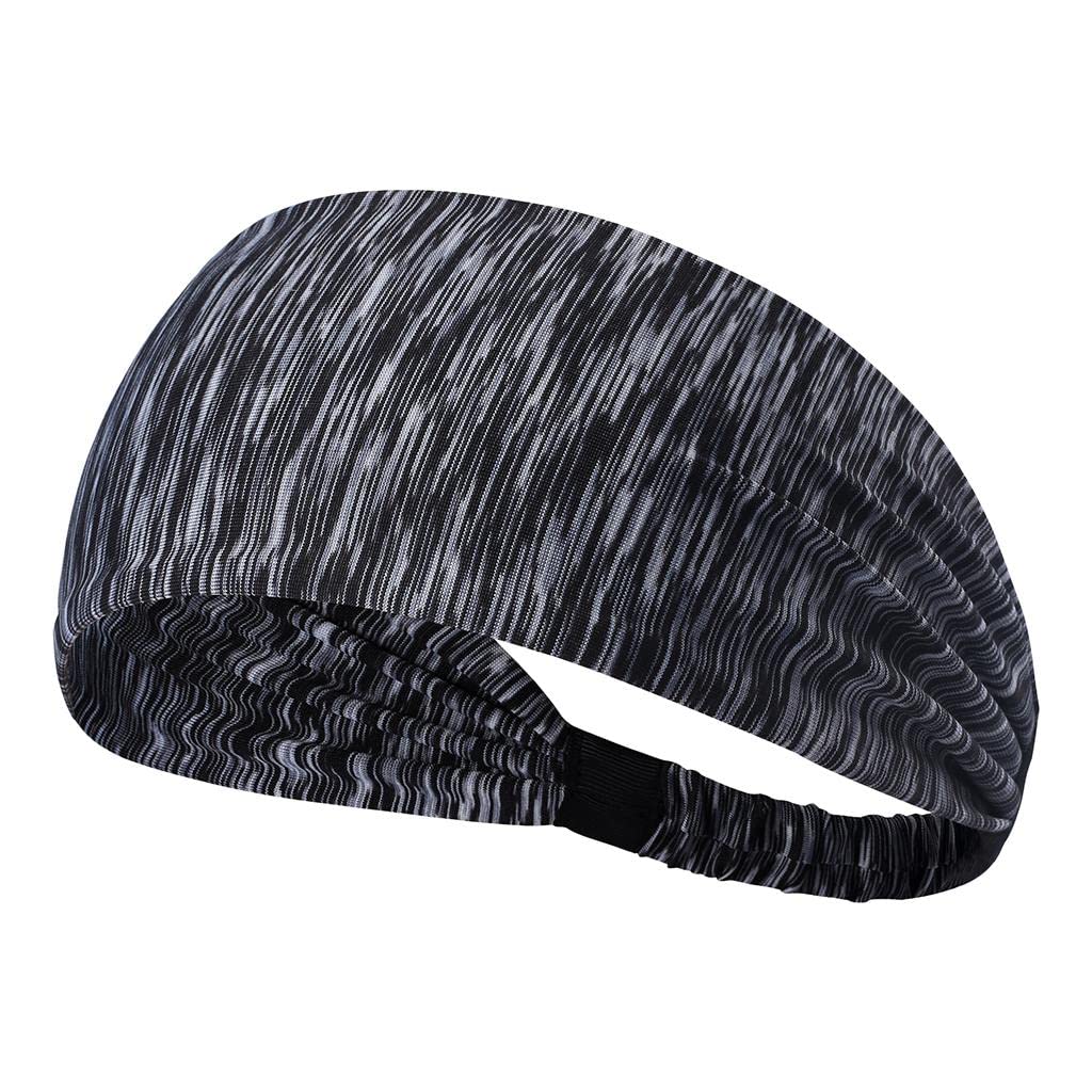 Enakshi® Yoga Hairband Absorbent Sweatband Nonslip Wide Head Band Men & Women Grey|Sporting Goods | Outdoor Sports | Camping & Hiking | Clothing | Hats & Headwear-image-22