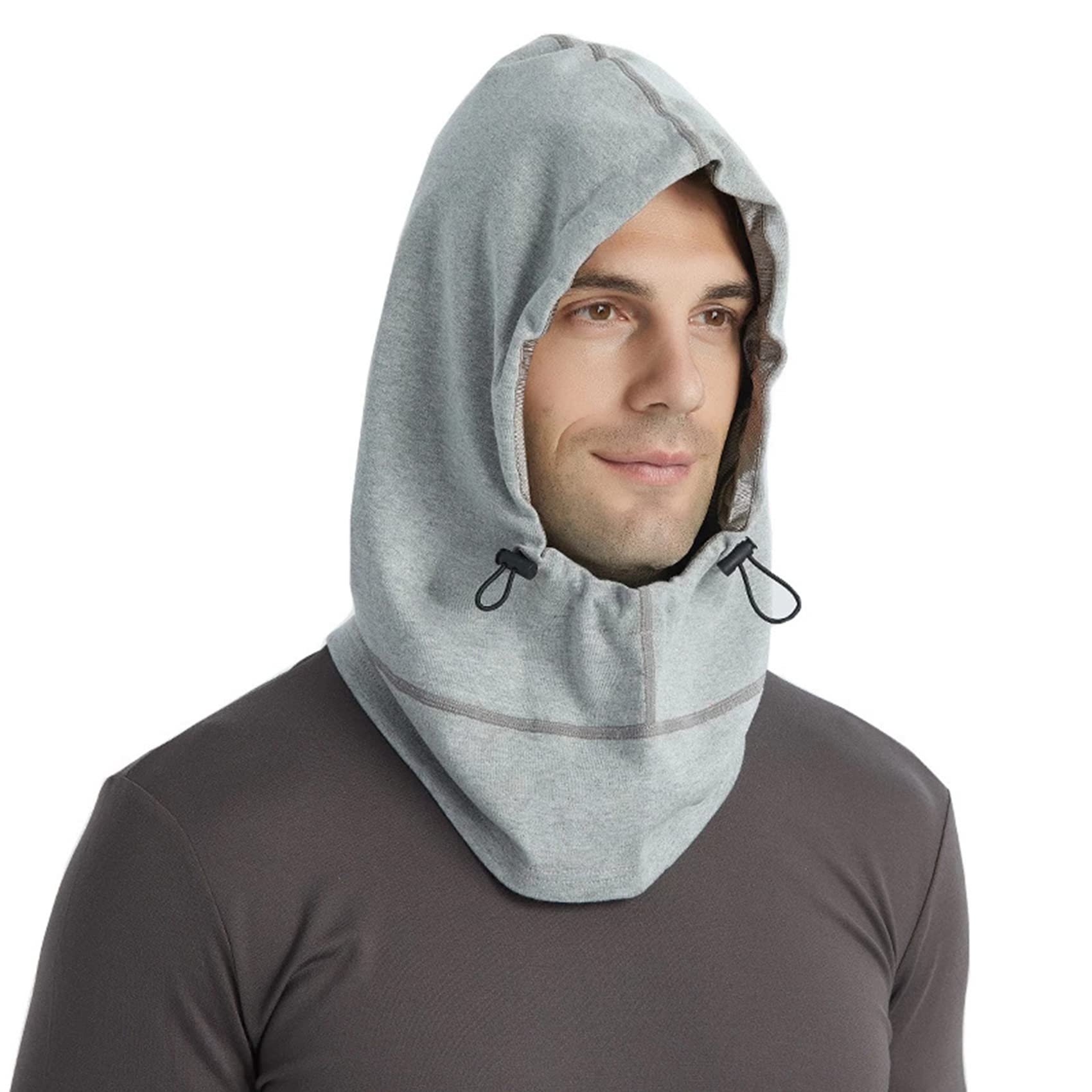 ShandongmtShandongmt Emf Protection Hood Cap, EMF Shielding, 5G Anti-Radiation, 100% Silver Fiber Hat, RF Shielding, WIFI Radiation Protection (Color : Grey, Size : Men)