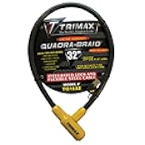 Trimax TQ1532 Trimaflex Integrated Keyed Cable Lock, Yellow / Black, (32