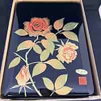 未使用 創作特選 硯箱 本蒔絵漆器 橋本漆芸 金蒔絵 漆塗り 昭和 文箱 未使用 創作特選 硯箱 本蒔絵漆器 橋本漆芸 金蒔絵 漆塗り 昭和
