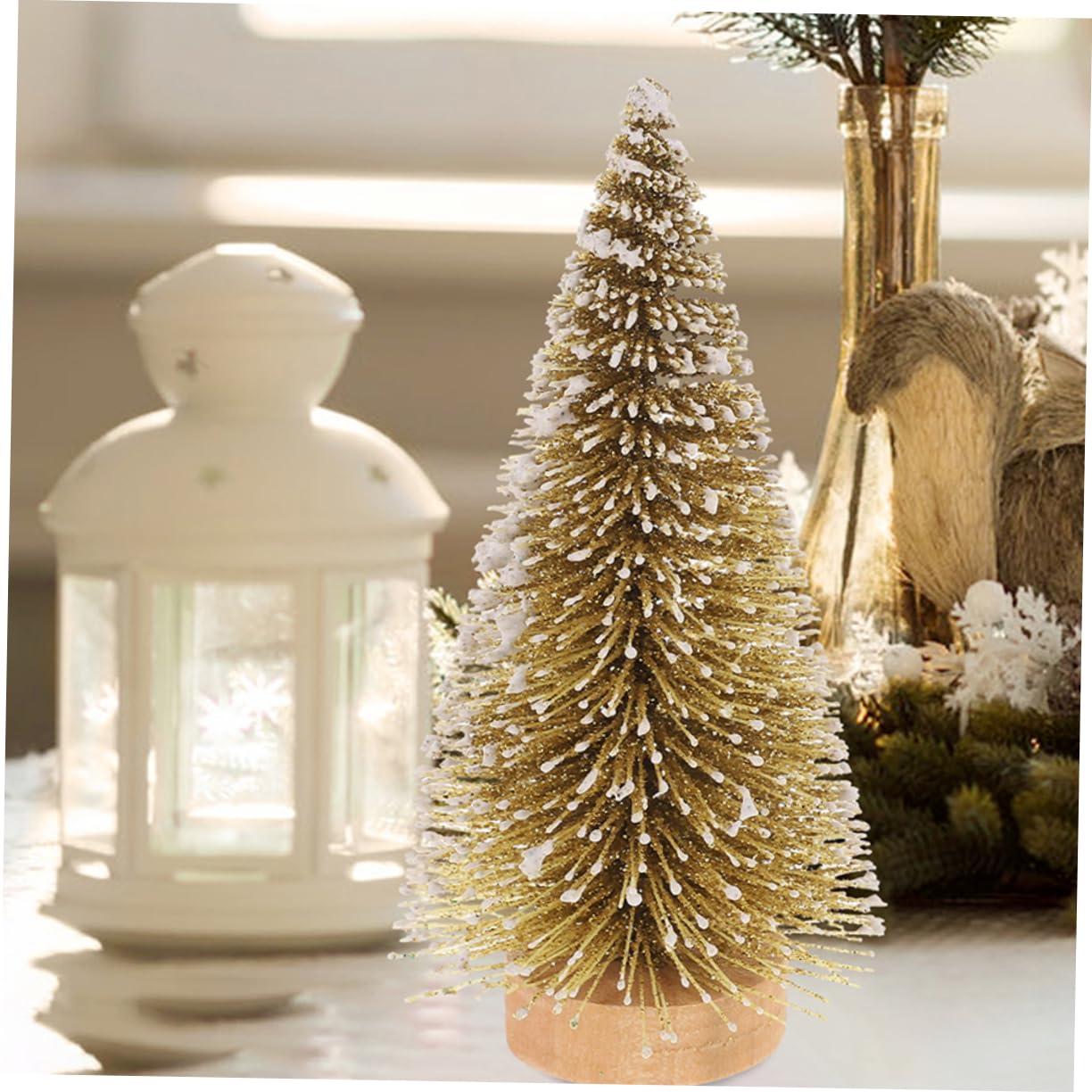 Cabilock 3 Sätze Mini Weihnachtsbaum Weihnachtsdekoration Baum Weihnachtsbaum Mit Licht Weihnachtsbaum Tischdekoration Desktop Weihnachtsbaum Weihnachtstischdekoration 8 Stück * 3