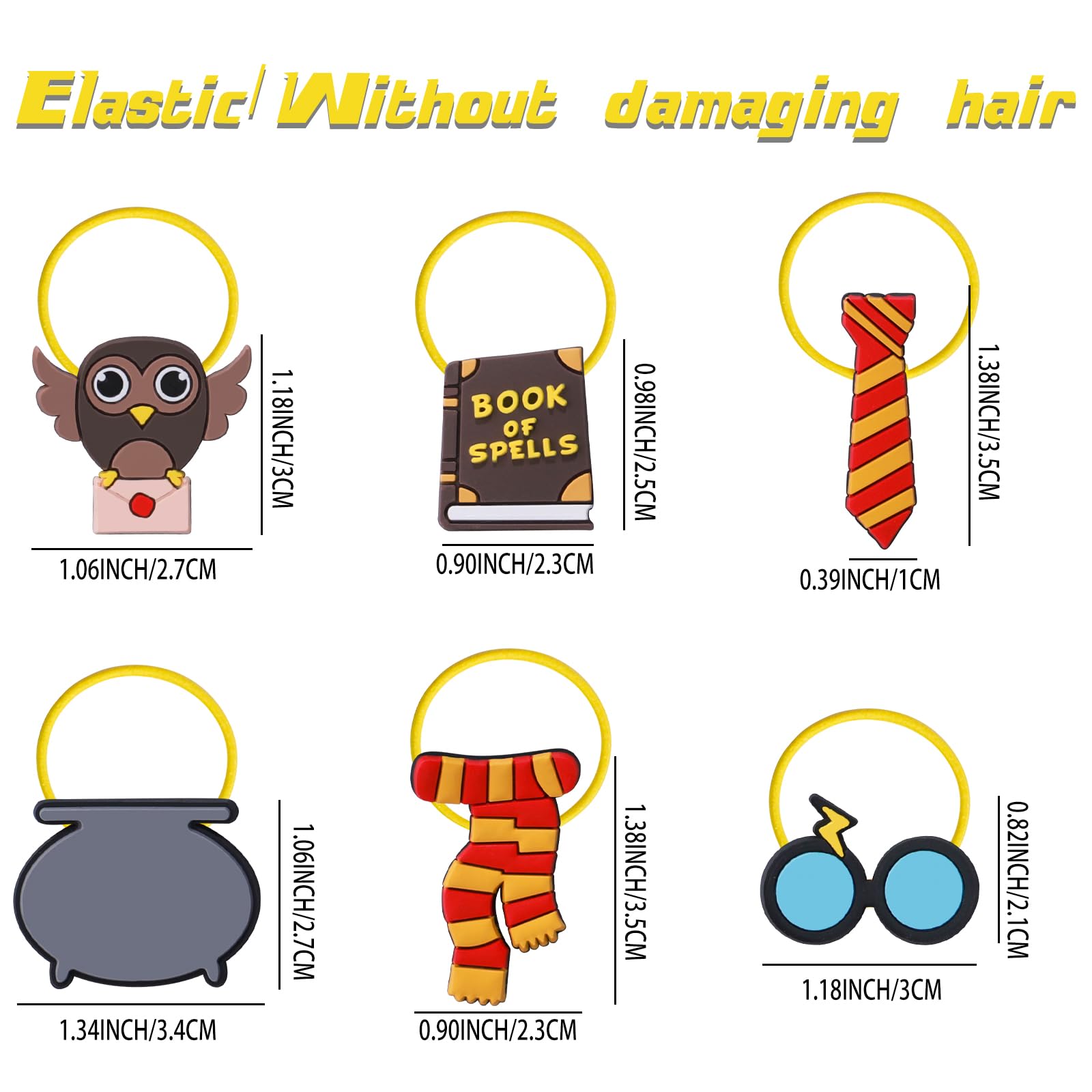 36 PCS Wizard Hair Ties for Women Girls Elastic Magic Hair Ties No Seamless Soft Hair Accessories Wizard Party Favors Supplies - Image 2